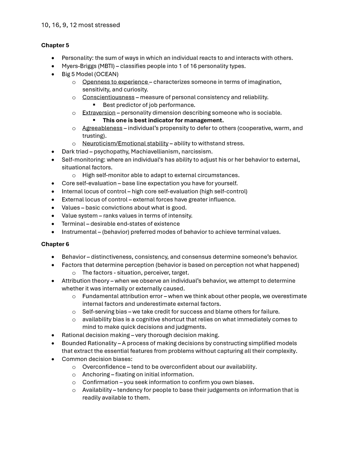 C715 - Chapter 5 - Personality: The Sum Of Ways In Which An Individual ...