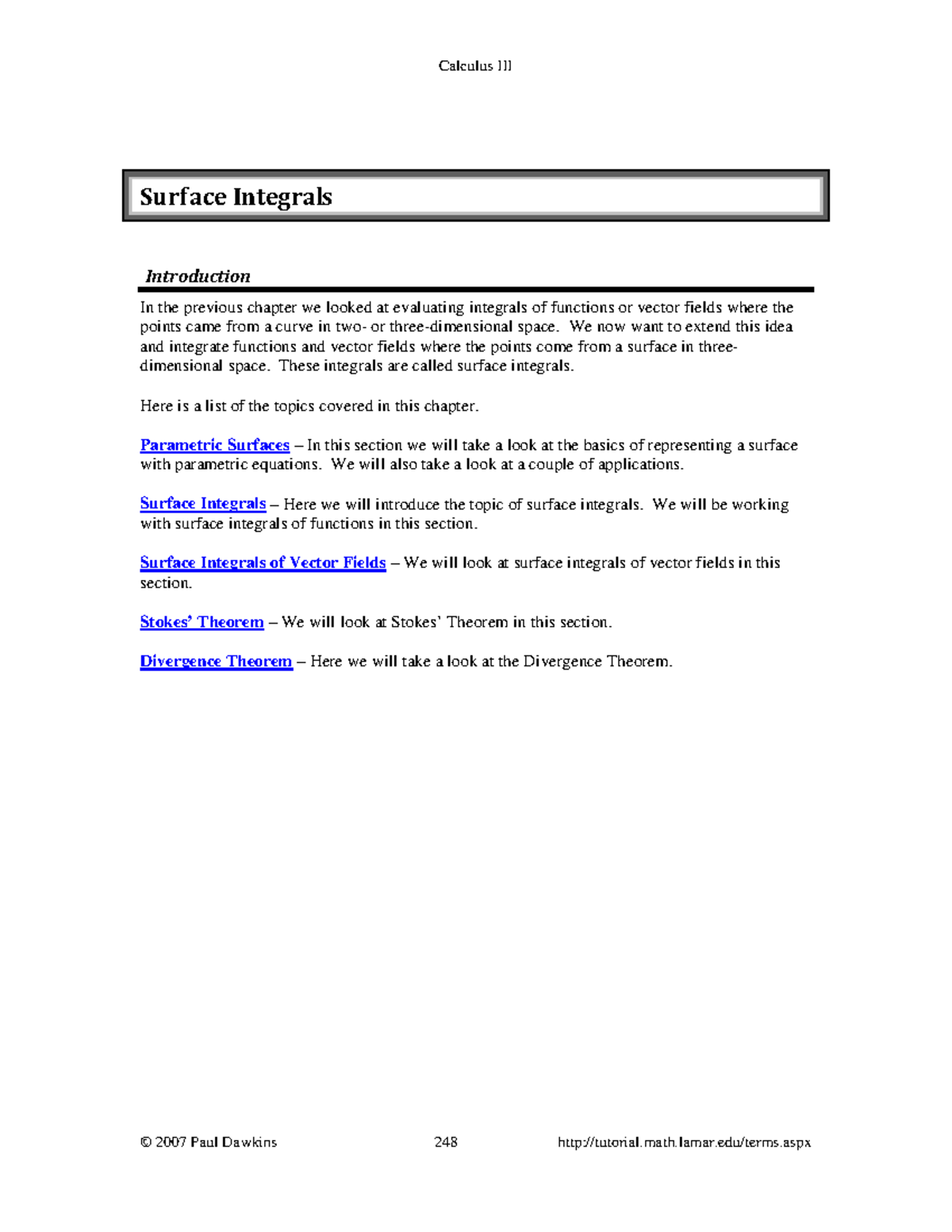 Introduction 248 - Enver Osmanagic's class - Calculus III Surf ace ...