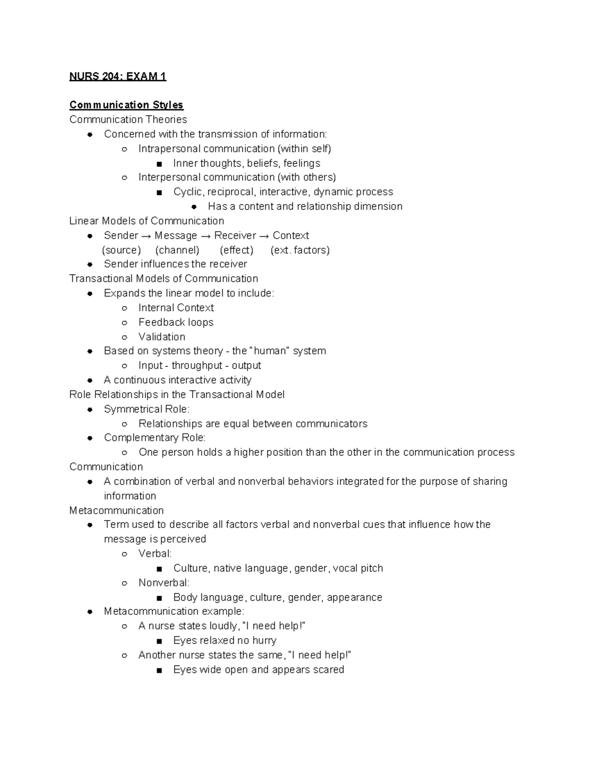 Bio 204 Test One Biology 204 With Hanson At University