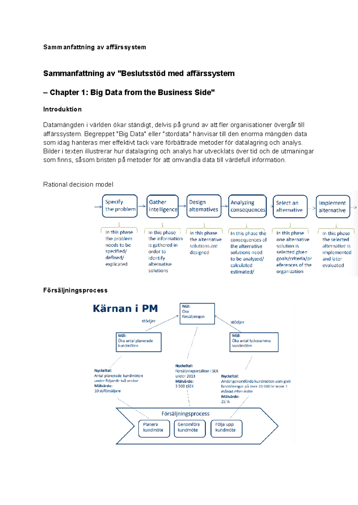 Sammanfattning av affärssystem - Sammanfattning av affärssystem ...