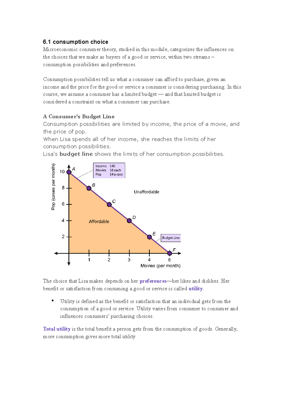 Econ101 Chapter 8 Utility and Demand - Econ 101 - UWaterloo - Studocu