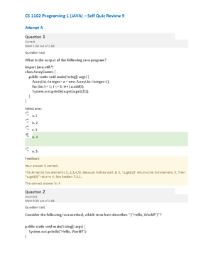 CS1102 Self-Quiz Unit 1 - Self-Quiz Unit 1 Question 1 Which Of The ...