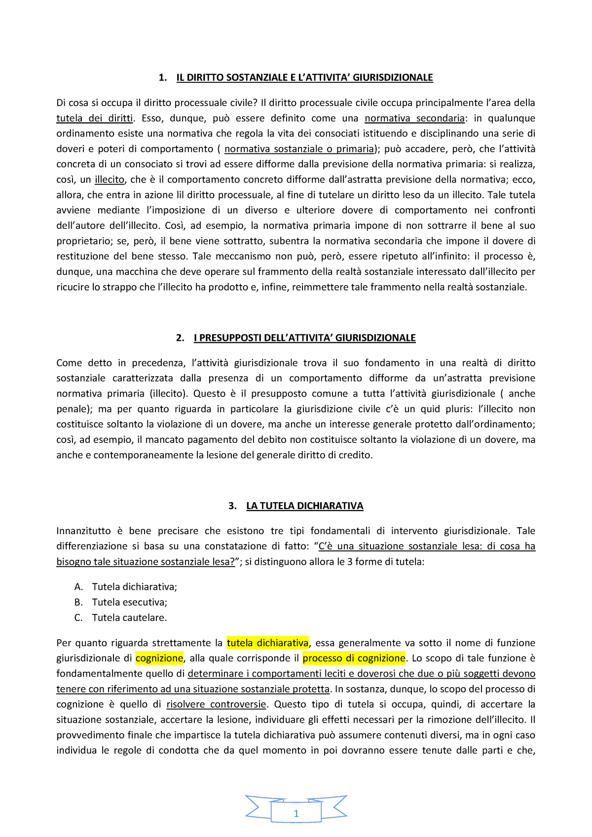 Dispensa Diritto Processuale Civile Luiso Vol I Principi Generali Edizione Vii 1 Il Diritto 0699