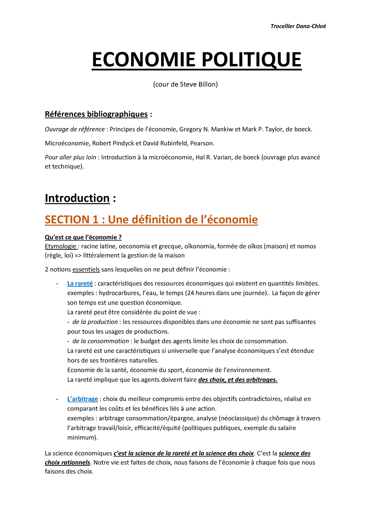 dissertation economie definition