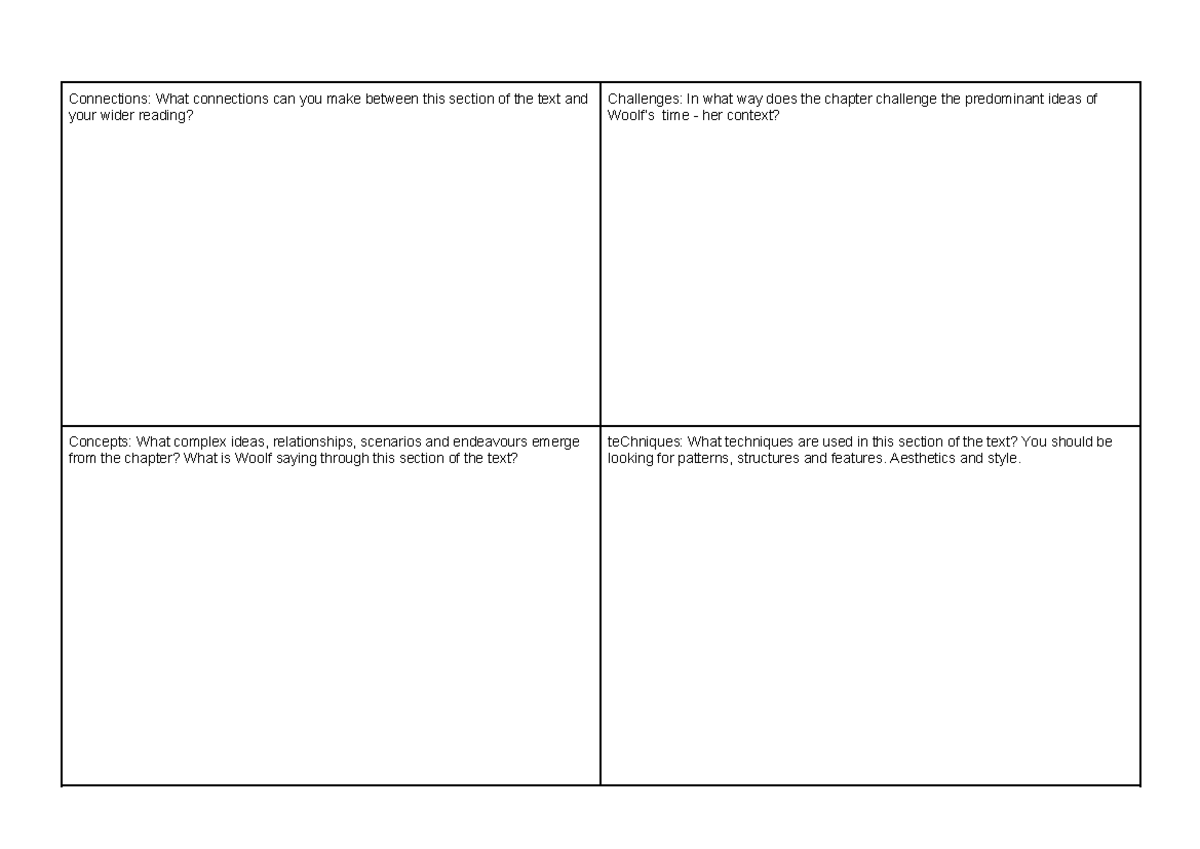 4 C Thinking Routine Reading to Write - Connections: What connections ...