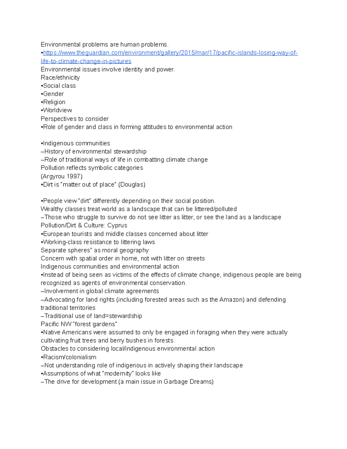 Environment - Notes - Environmental problems are human problems. - Studocu
