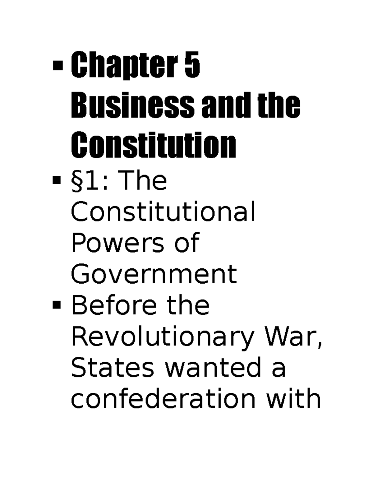 Chapter 5 Business and the Constitution - Chapter 5 Business and the ...
