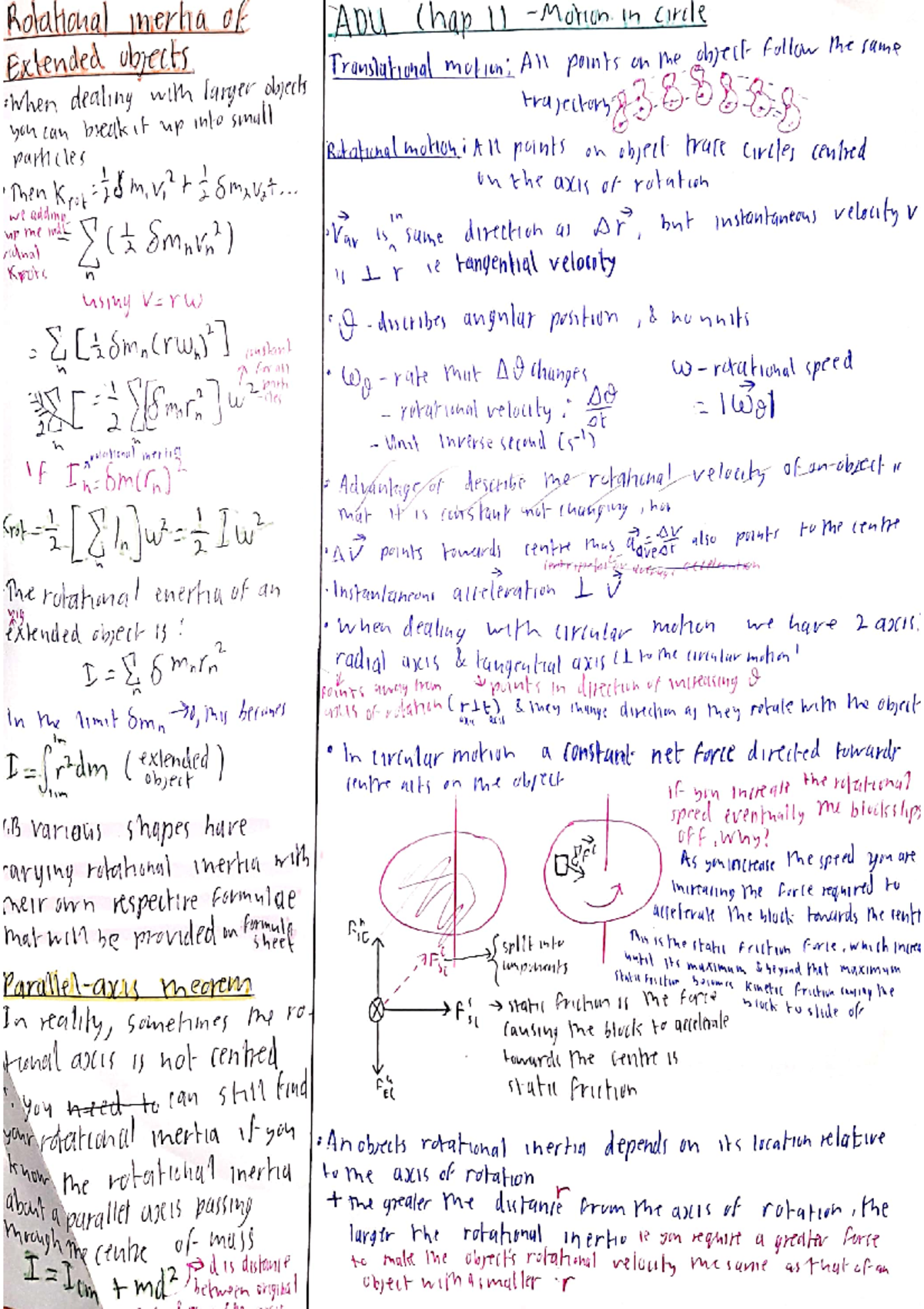 MOTION IN A PLANE - PHYS1000 - Studocu