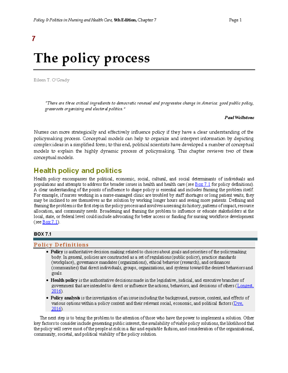 policy-and-politics-8th-ed-chapter-7-7-the-policy-process-eileen-t-o