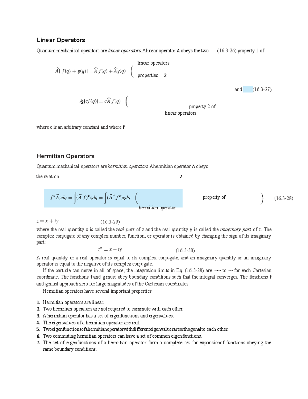 Linear Operators Lecture Notes Review And Answers Linear Operators