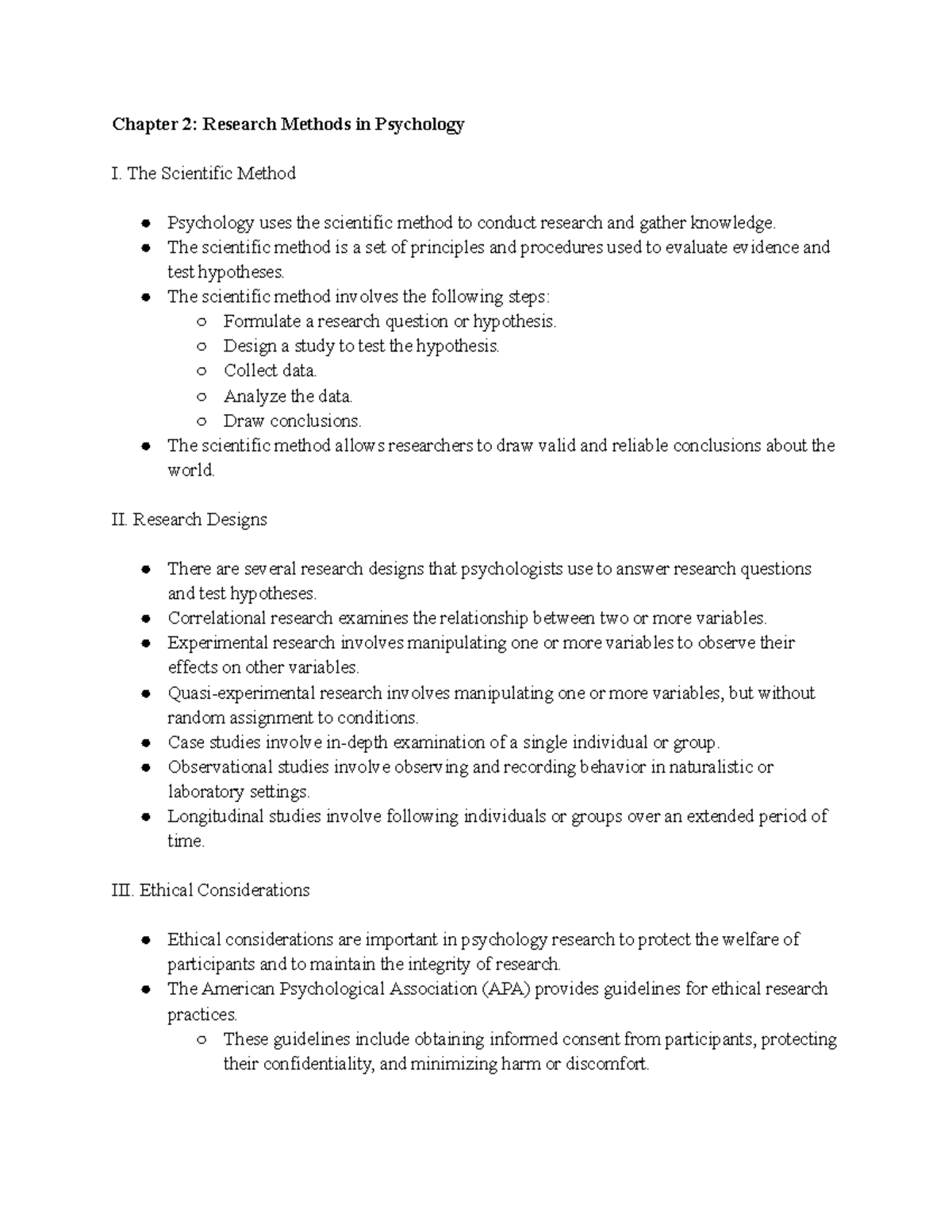 chapter 2 research methods in psychology quiz