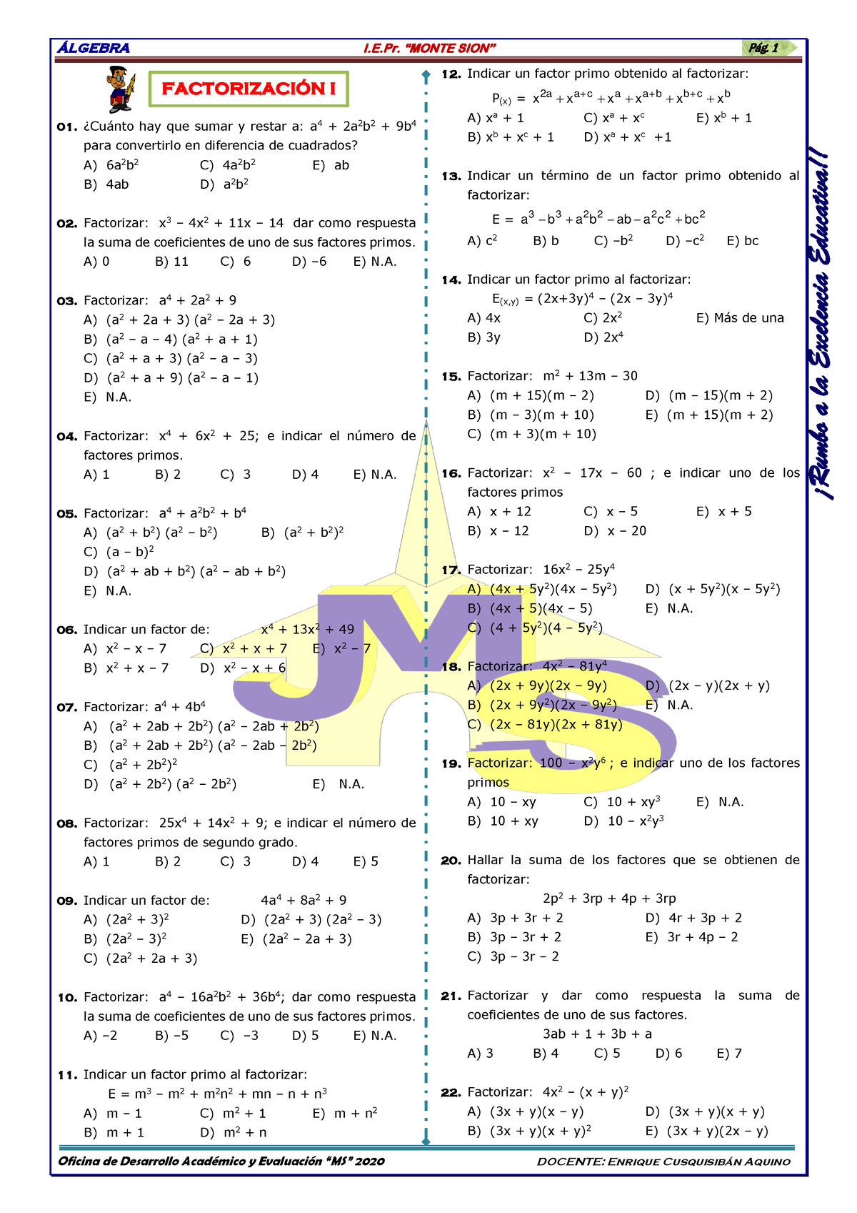 factorizacion-i-ii-ejercicios-algebraicos-r-u-mb-o-a-la-e-xc