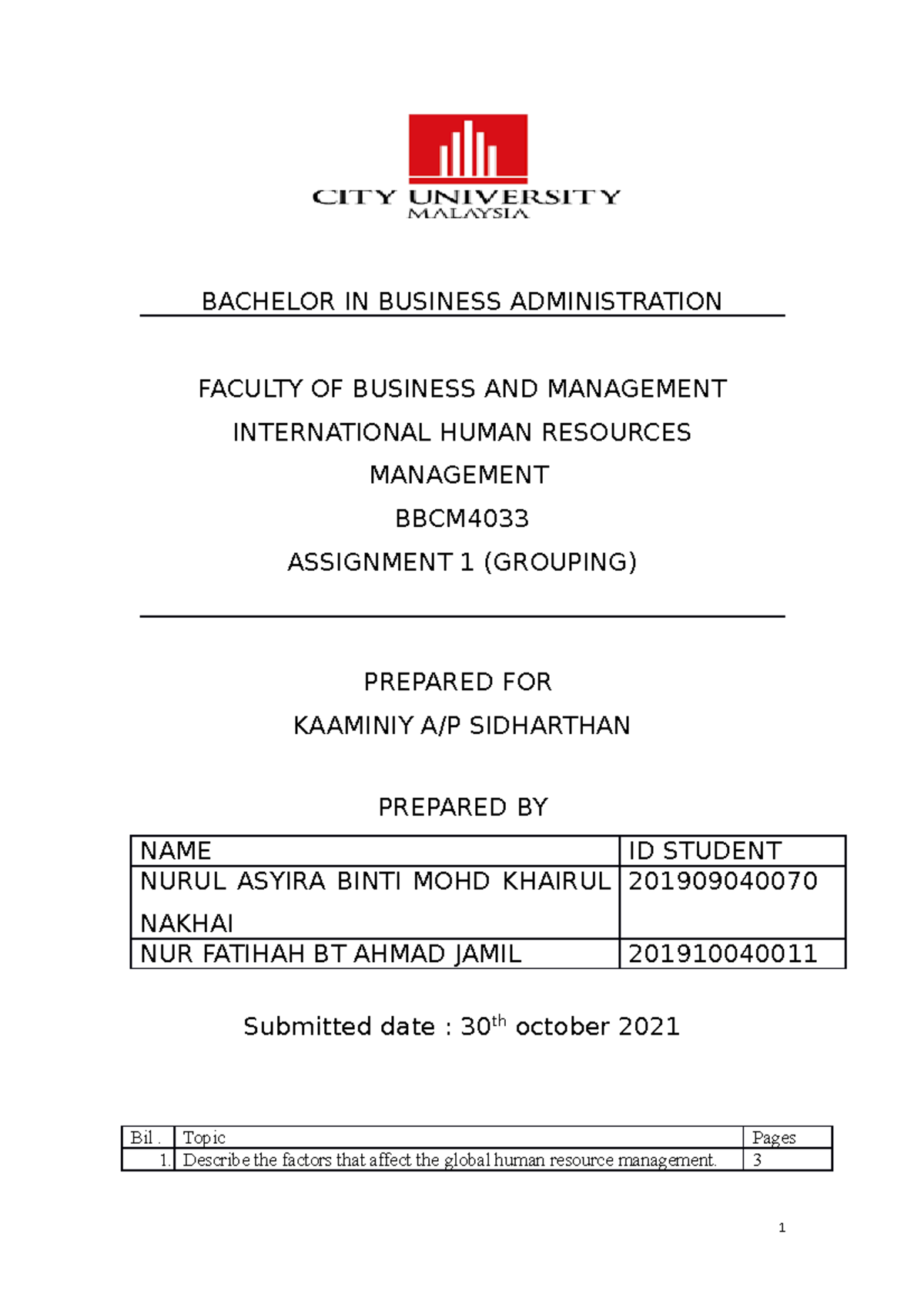 BBCM Assignment 1 (30.10 FULL NEW) - BACHELOR IN BUSINESS ...