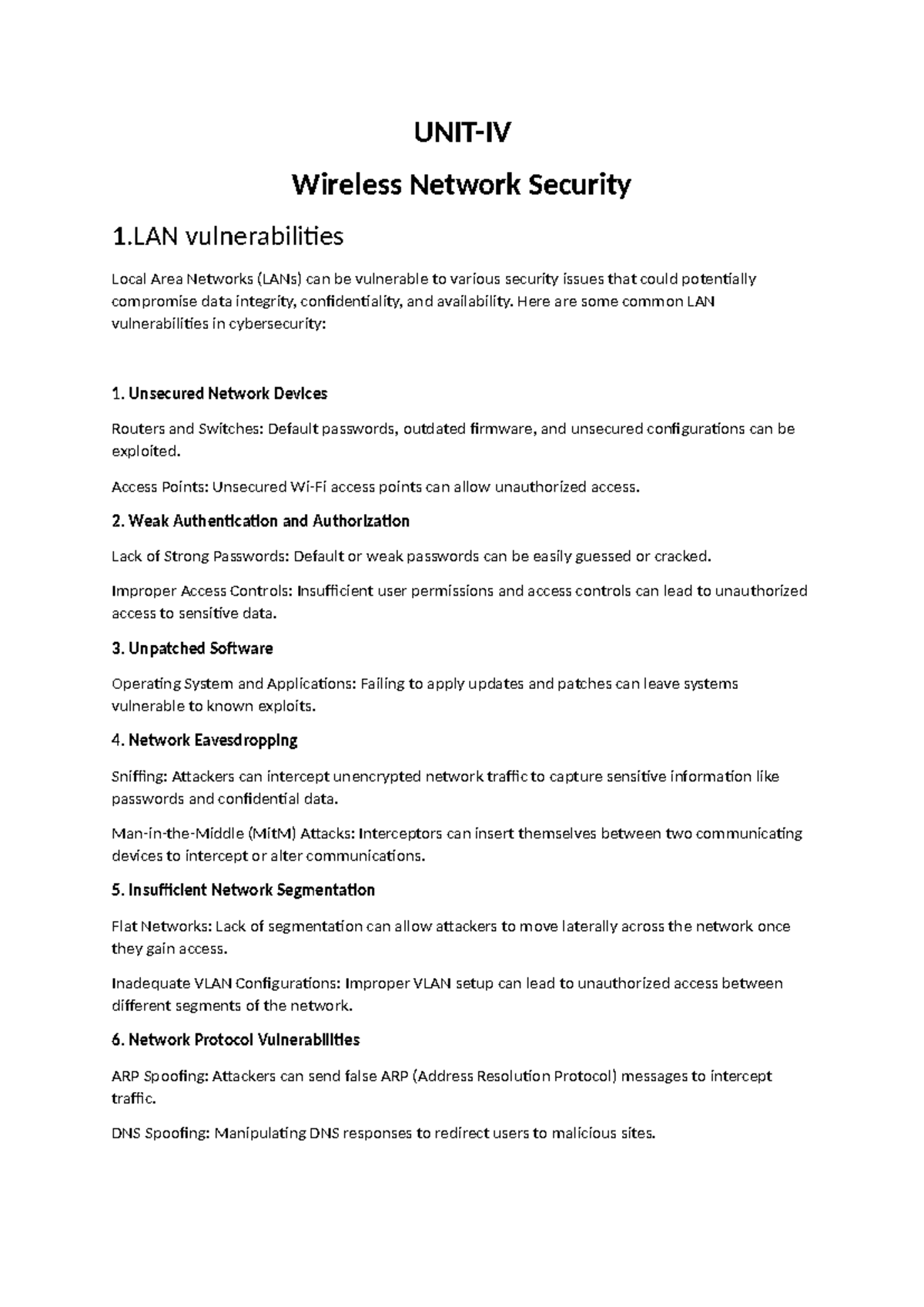 Cs unit 4 notes-2024 - IT IS USEFUL FOR FINAL YEAR STUDENTS - UNIT-IV ...