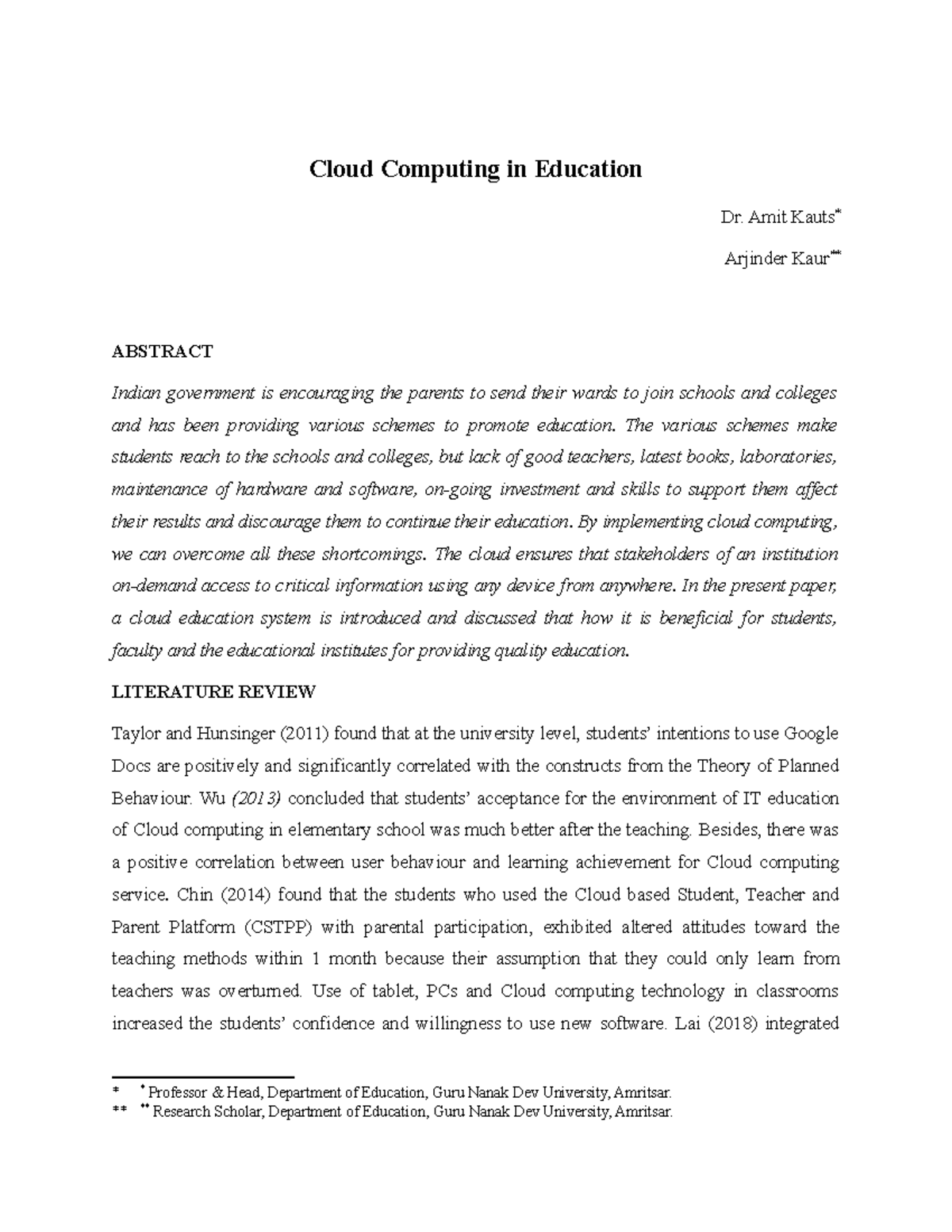 case study of cloud computing in education