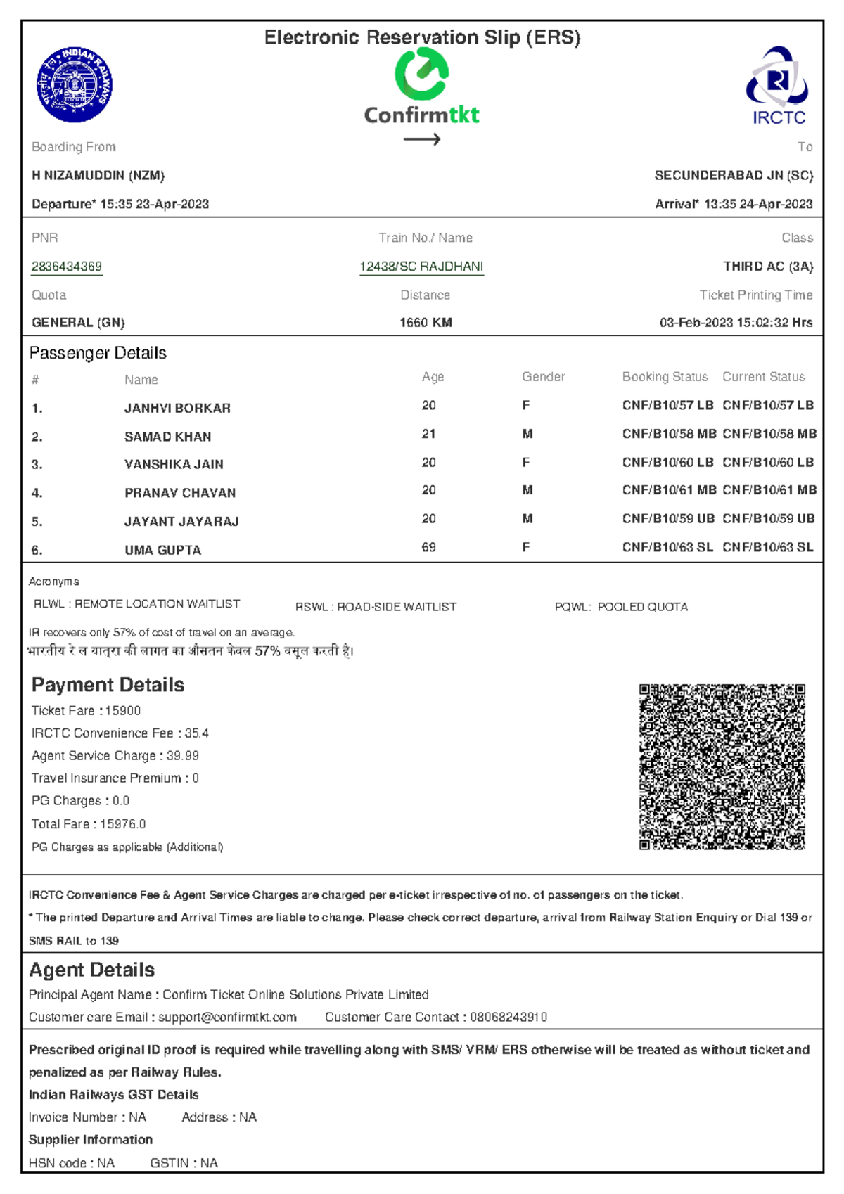 ticket-nzm-to-sc-new-electronic-reservation-slip-ers-passenger