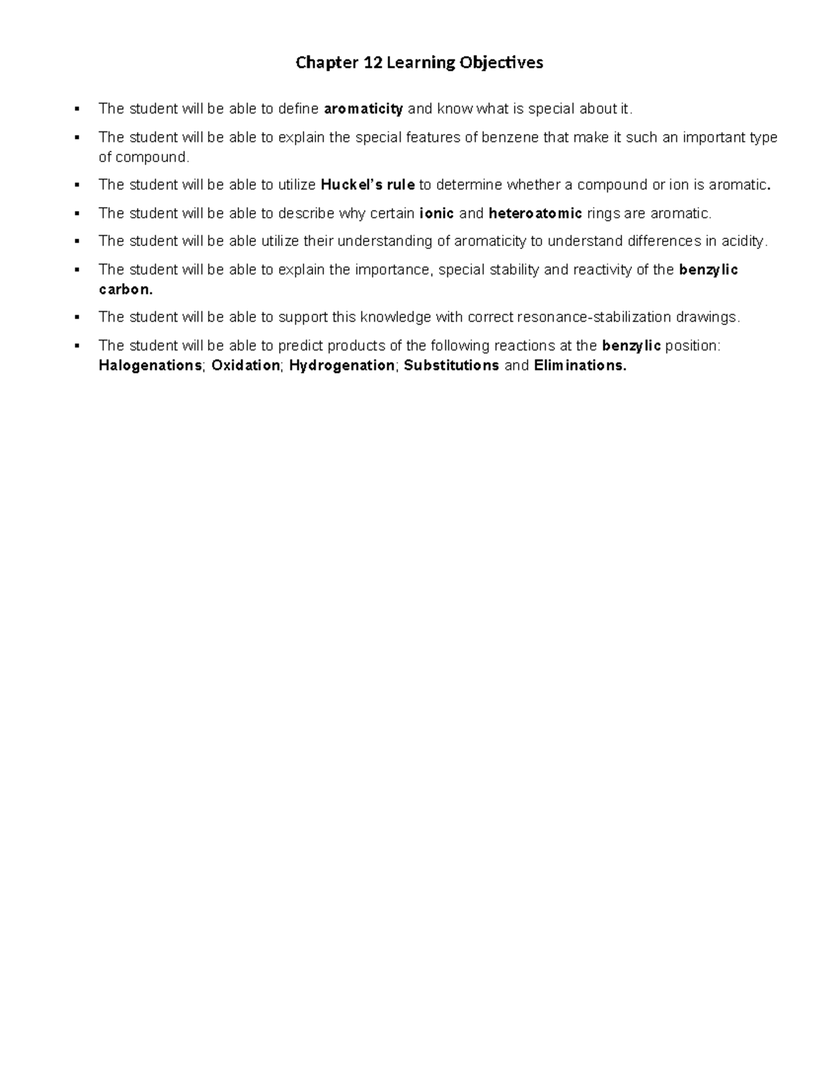 Chapter 12 Learning Objectives - Chapter 12 Learning Objectives The ...
