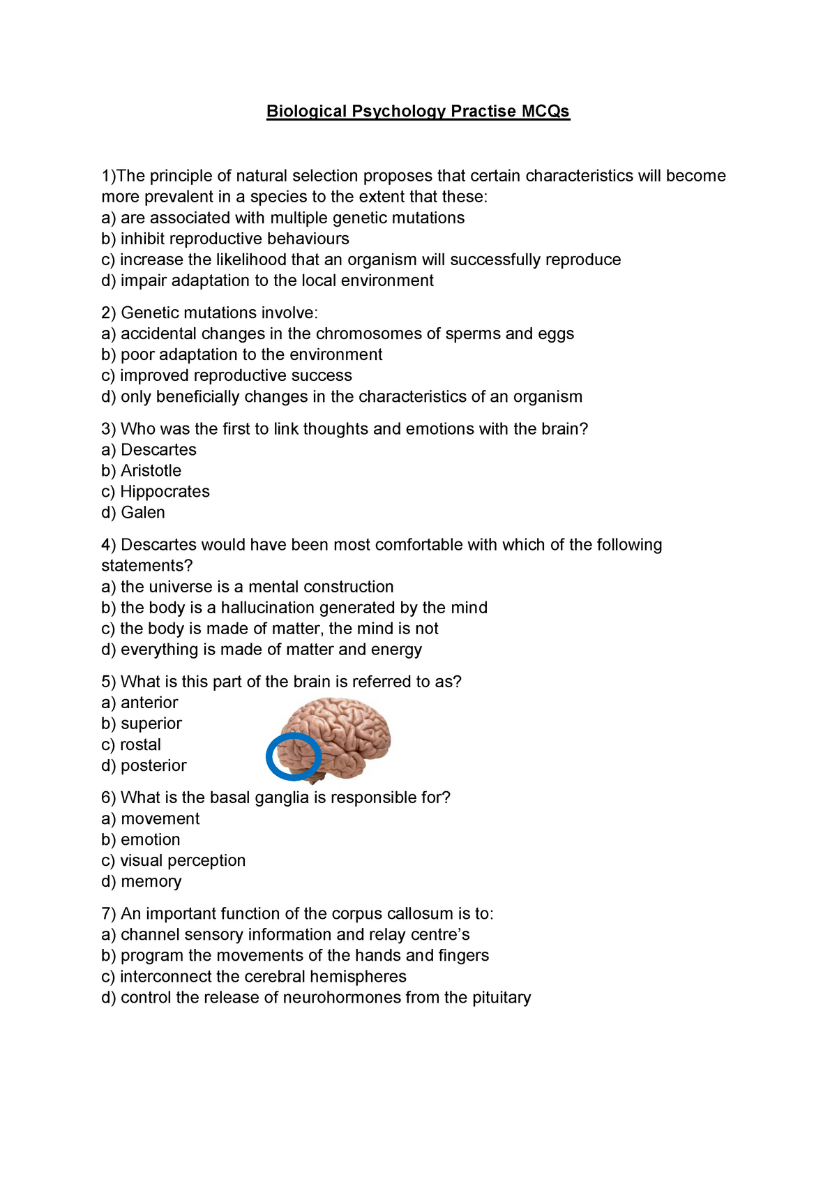 Sample/practice Exam 2016, Questions And Answers - Biological ...