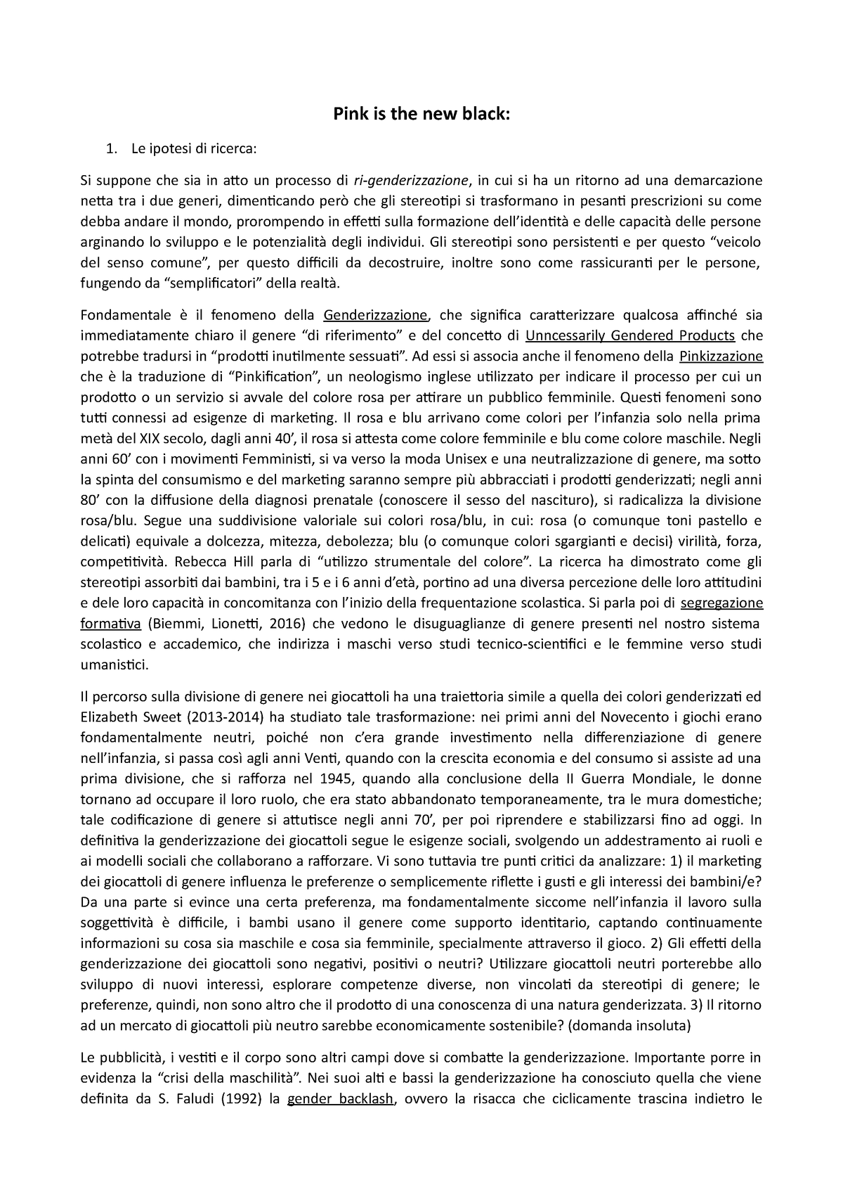 pink-is-the-new-black-sintesi-del-corso-di-sociologia-docsity