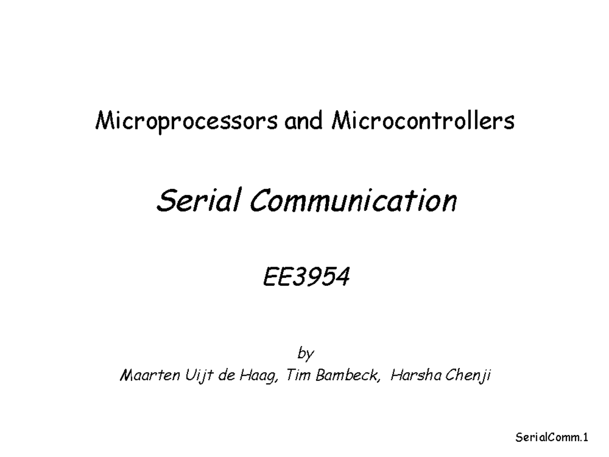 Ee3954 spring 16 11 usart Notes - Microprocessors and Microcontrollers ...
