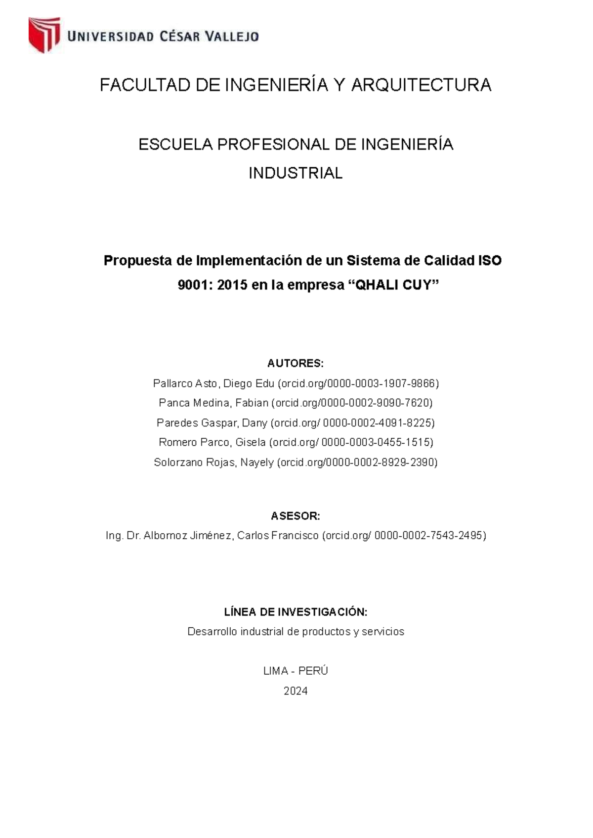 Grupo+N°6+-+ Empresa+ Qhali+CUY++ - FACULTAD DE INGENIERÍA Y ...