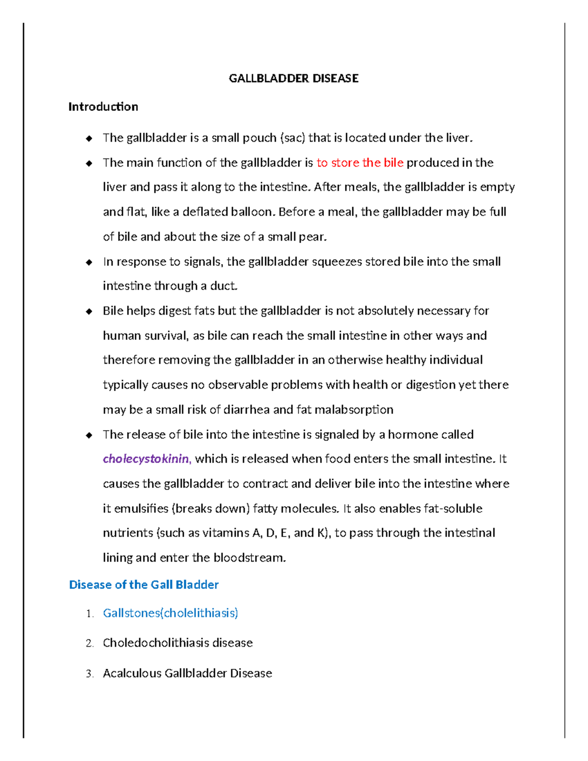 Gallbladder Diseases - good notes - GALLBLADDER DISEASE Introduction ...