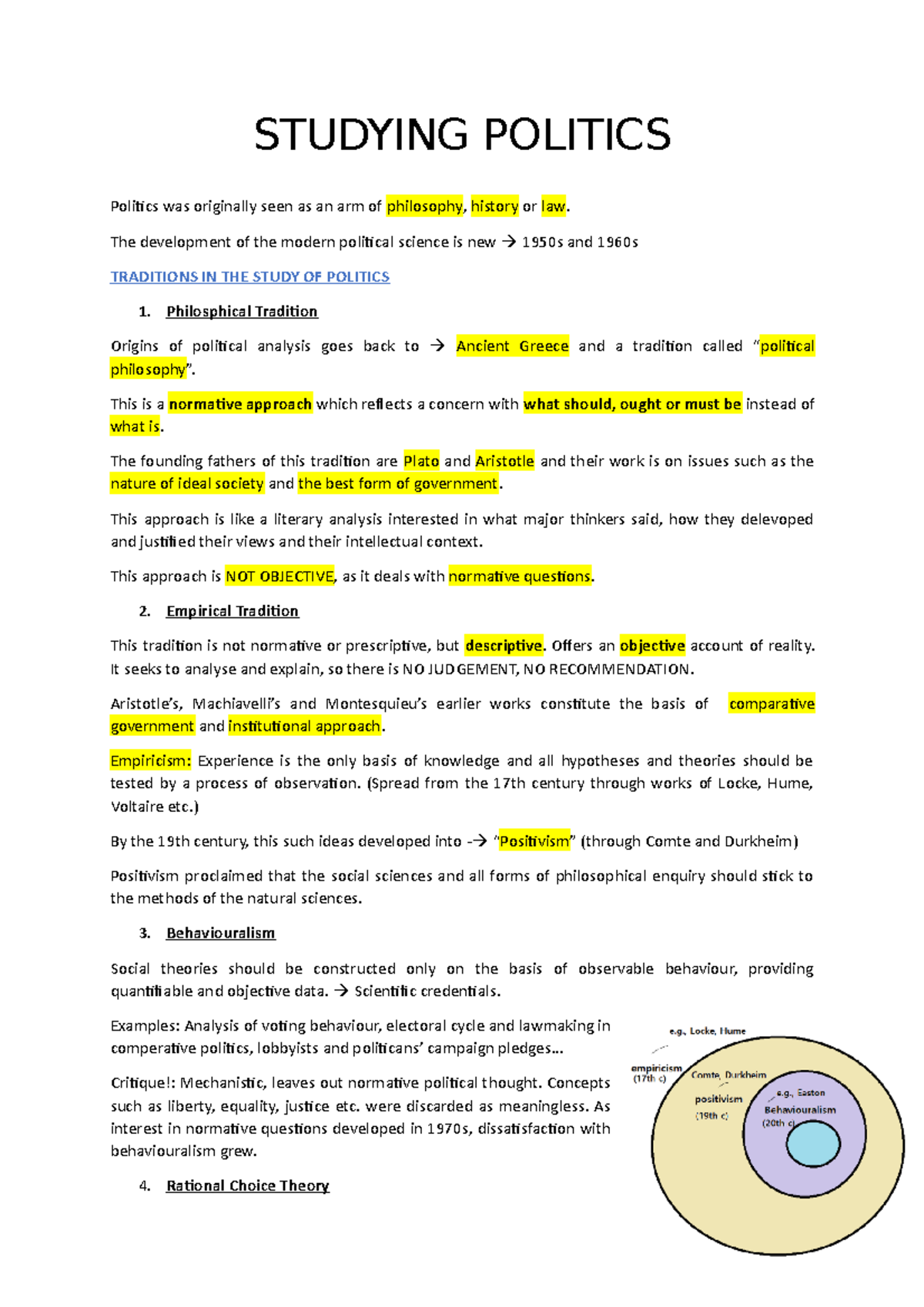 Studying Politics - Pols Notes - STUDYING POLITICS Politics Was ...