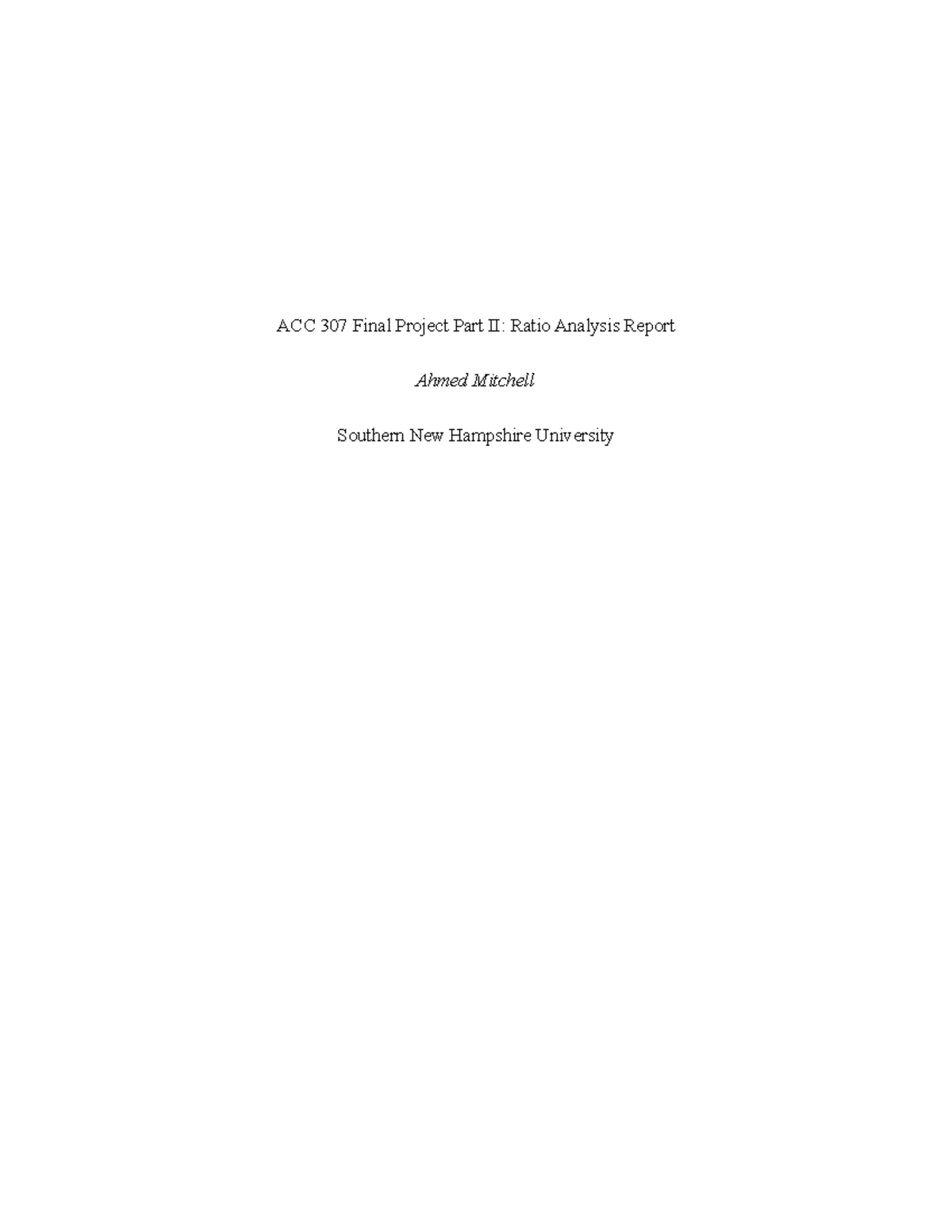 Acc 307 Final Project Part Ii Template 12 8 21 Acc 307 Final Project Acc 307 Final Project Part Ii Template 12 8 21 Acc 307 Final Project