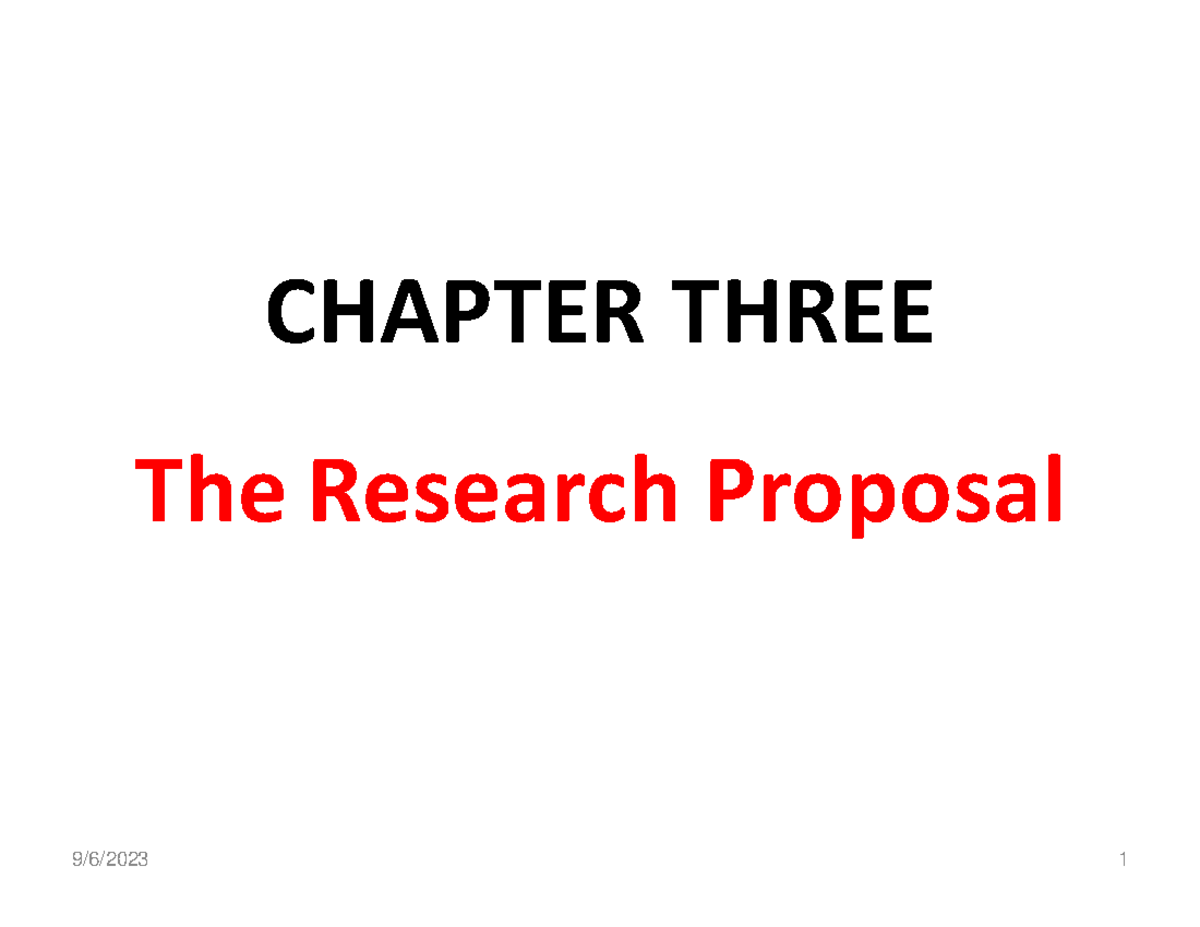 sample research proposal chapter 3