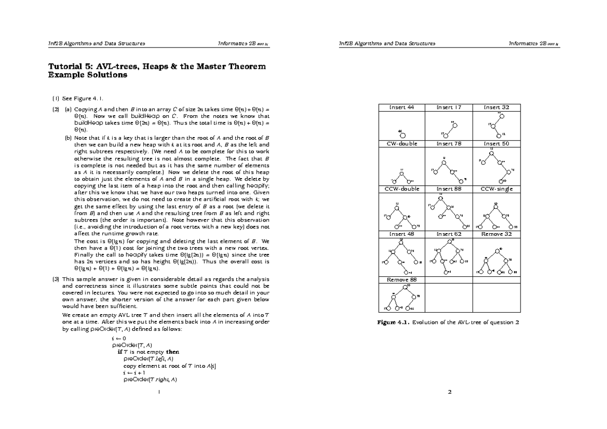 Tutorial Solutions 05 - Inf2B Algorithms And Data Structures ...