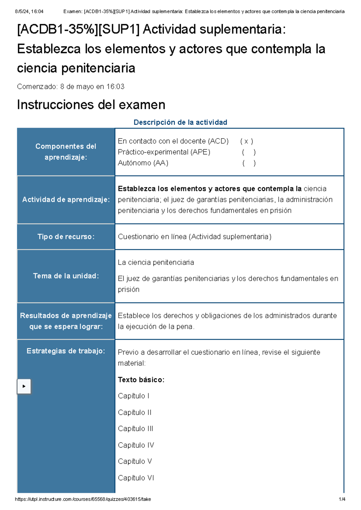 Examen [ACDB 1-35%][SUP 1] Actividad Suplementaria Establezca Los ...