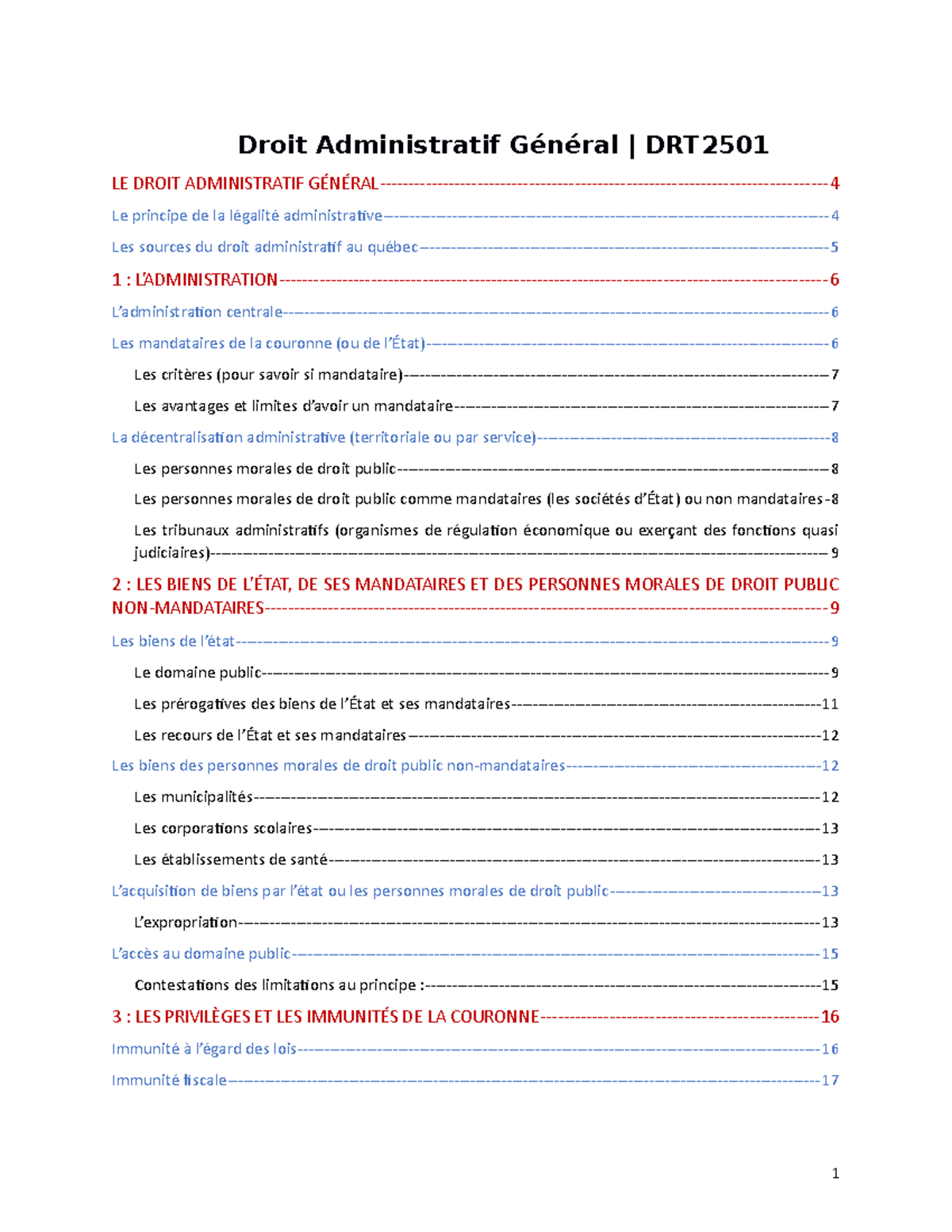NDC - 2501 - Notes de cours - DRT2501 - UdeM - Studocu