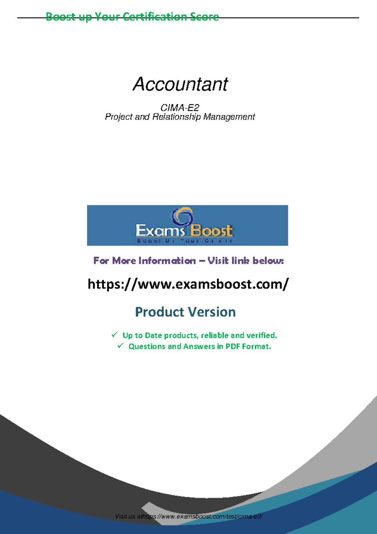 CIMA-E2demo - CIMA Notes - Boost up Your Certification Score For More ...