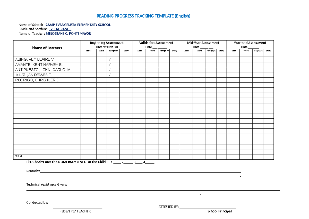 Reading-and- Numeracy- Progress- Tracking-i- Oriole Submitted - Reading 