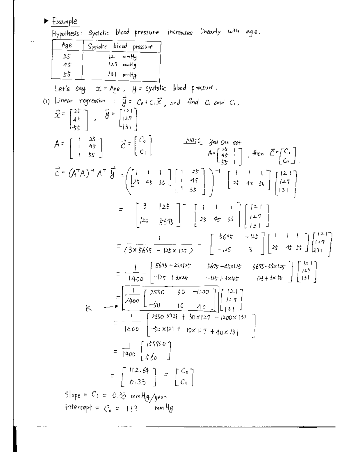 Linear Regression Example 030515 - BME 221 - Studocu