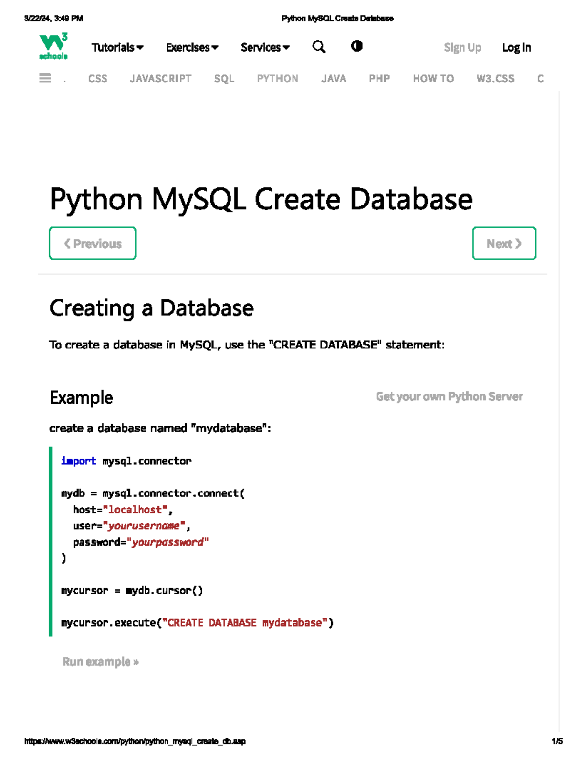 Mysqlpython - Web Services - Studocu