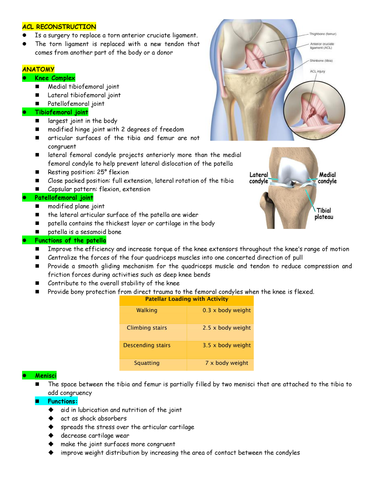 ACL Reconstruction - ACL recon - ACL RECONSTRUCTION Is a surgery to ...