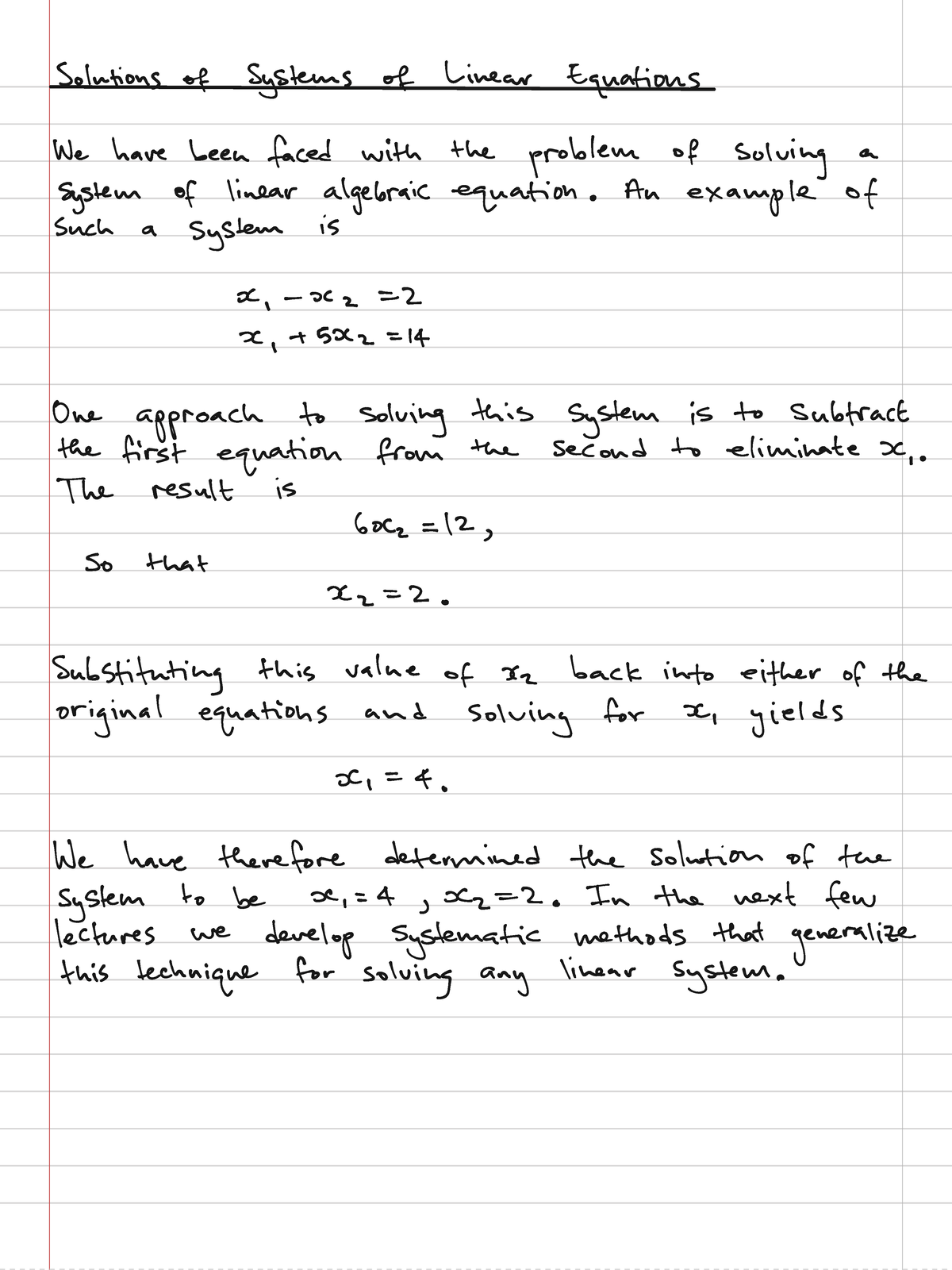 41 Solutions of Systems of Linear Equations - MAM1032S - Studocu