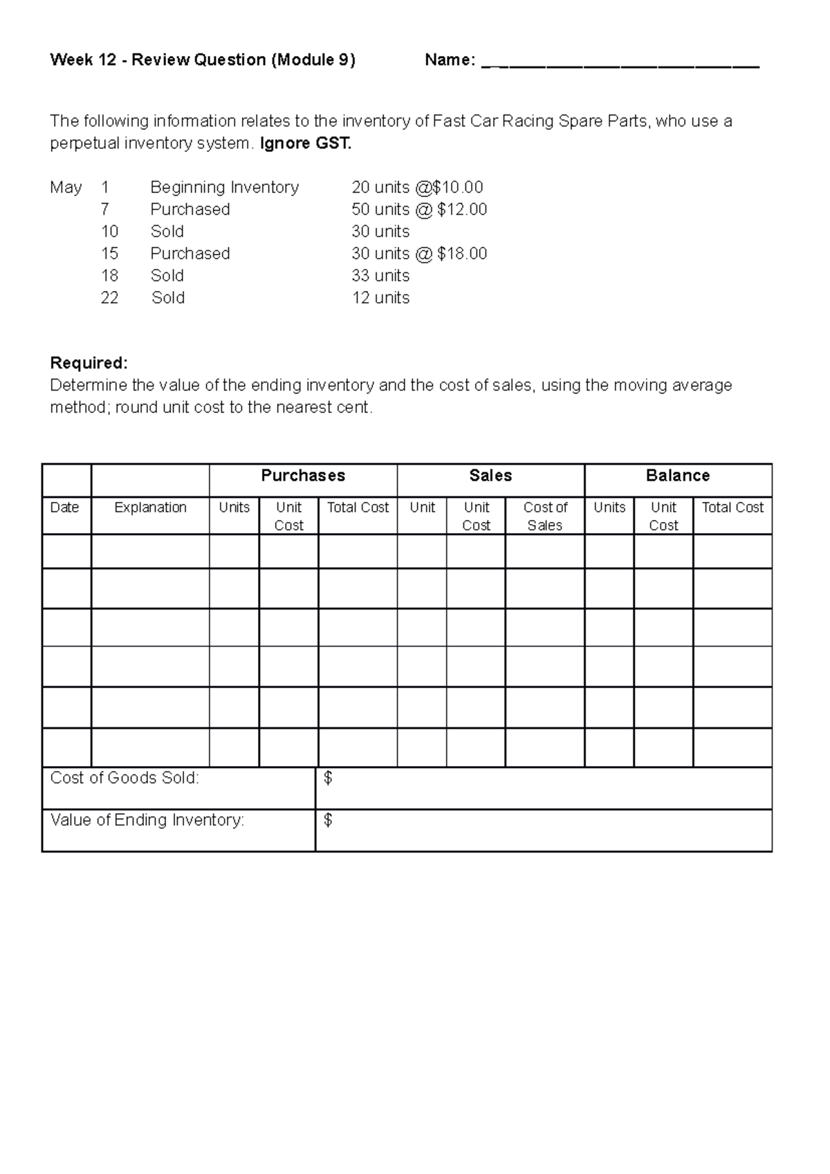 WEEK 12 - Module 9 Review Question - Week 12 - Review Question (Module ...