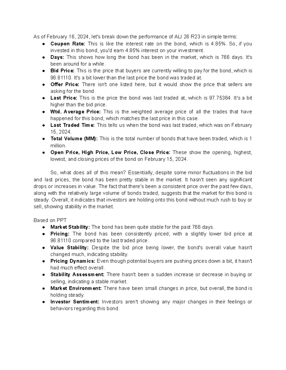 NOTES ON AYALA LAND INC. - As of February 16, 2024, let's break down ...