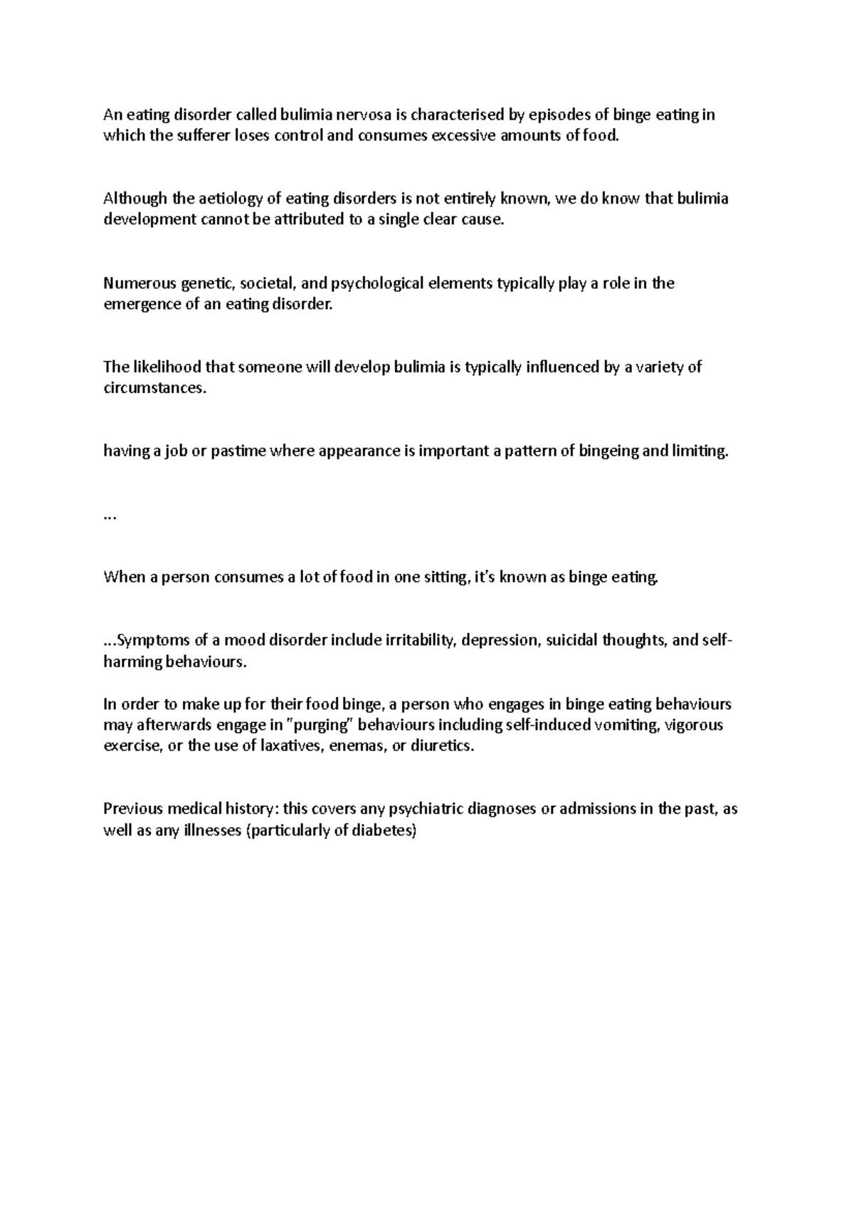 Bulimia nervosa - anatomy notes - An eating disorder called bulimia ...