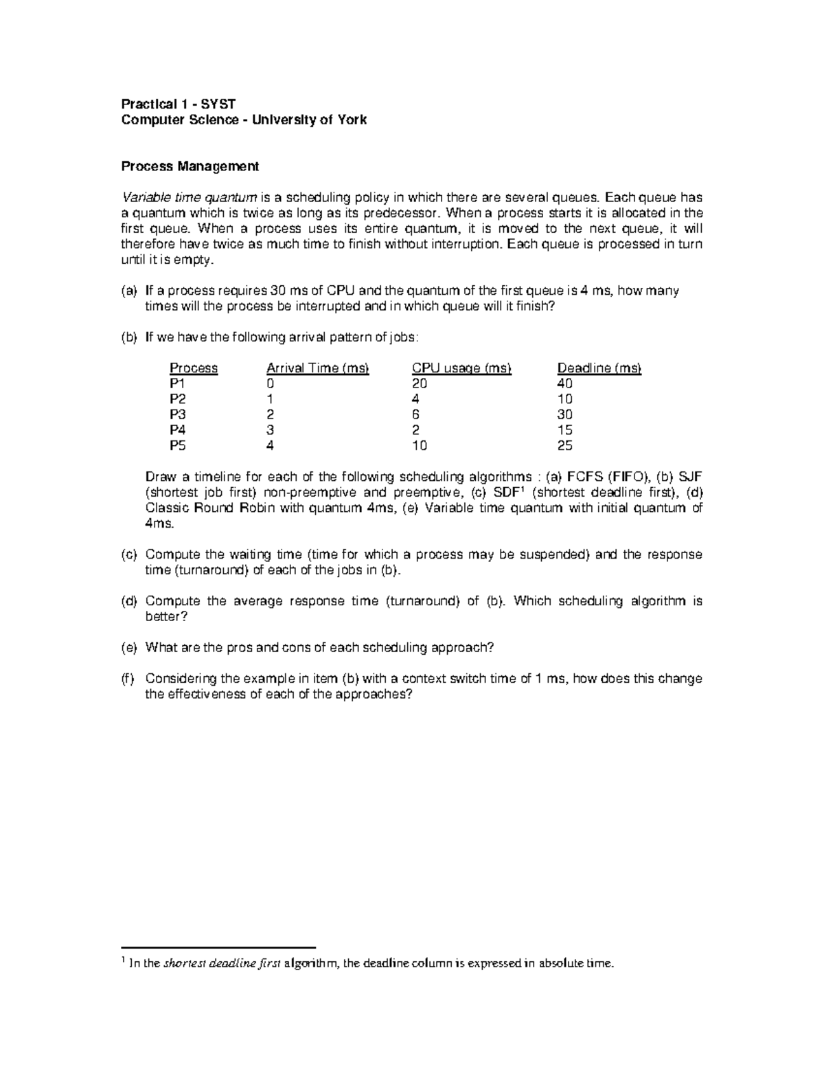 19-20SYST practical - Practical 1 - SYST Computer Science - University ...