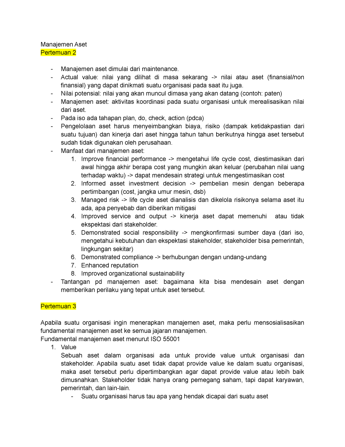 Manajemen Aset - Asset Management - Manajemen Aset Pertemuan 2 ...