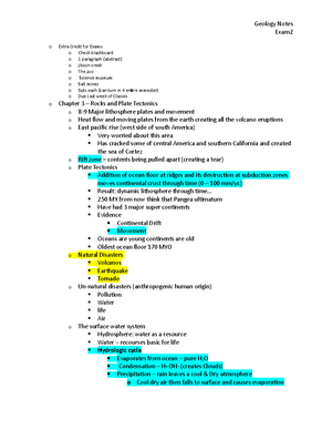 Geology 111 Exam 1 - GEOL 102 Fall 2017 Exam 1 Name