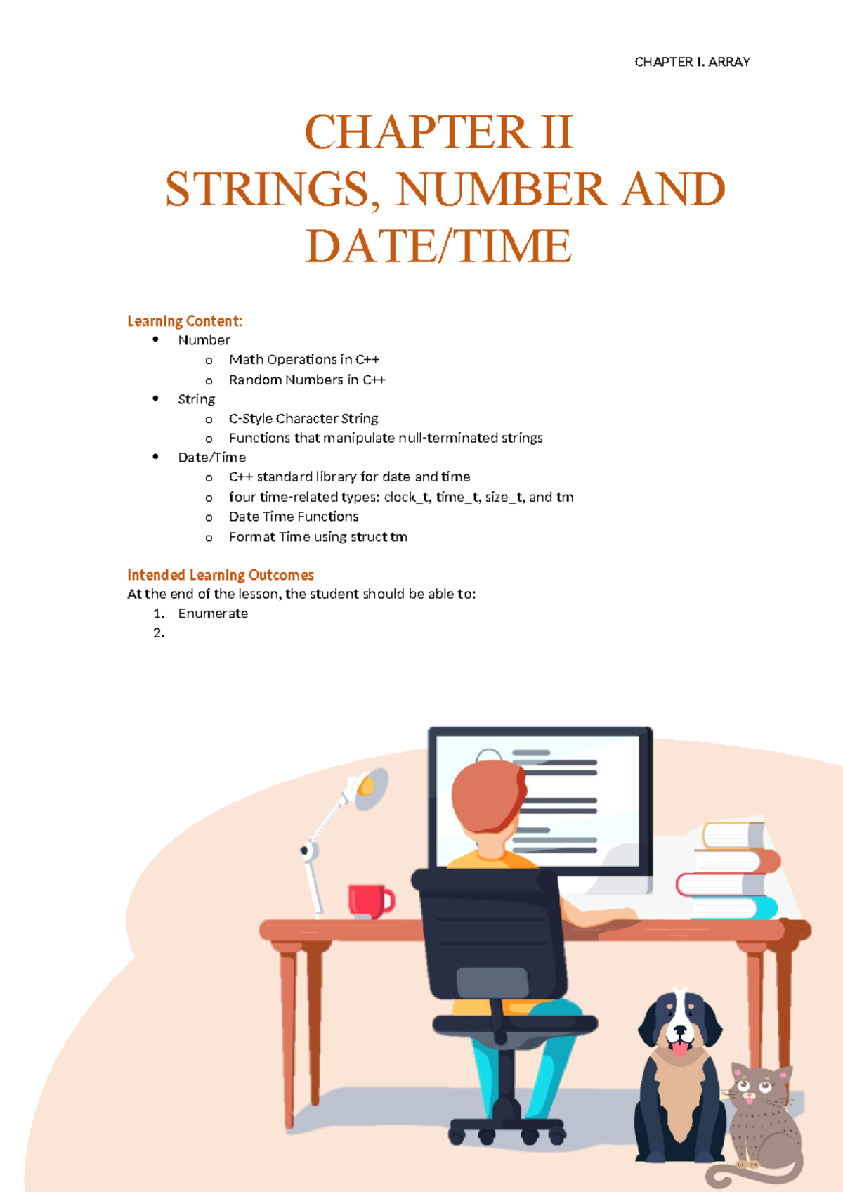 Chapter 2 Strings Number and Date Time - CHAPTER II STRINGS, NUMBER AND ...