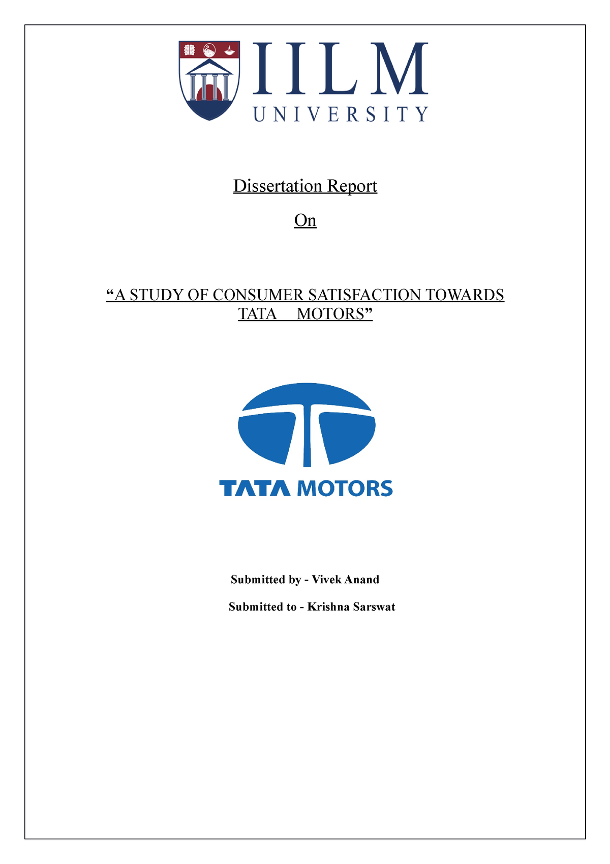 tata motors research report pdf