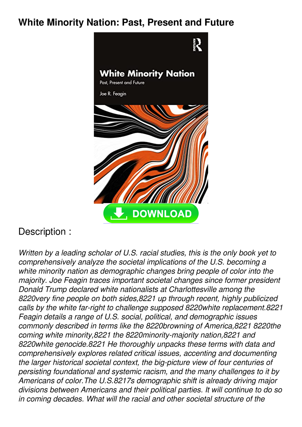 [Ebook] White Minority Nation: Past, Present And Future - White ...