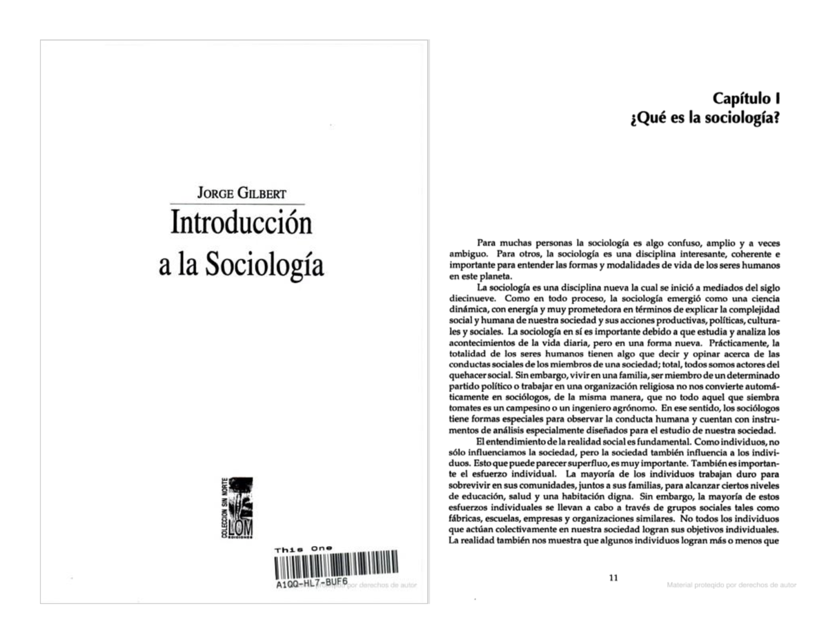 Gilbert +Introduccio N+a+la+Sociologi A +cap.+I - Sociología - Studocu