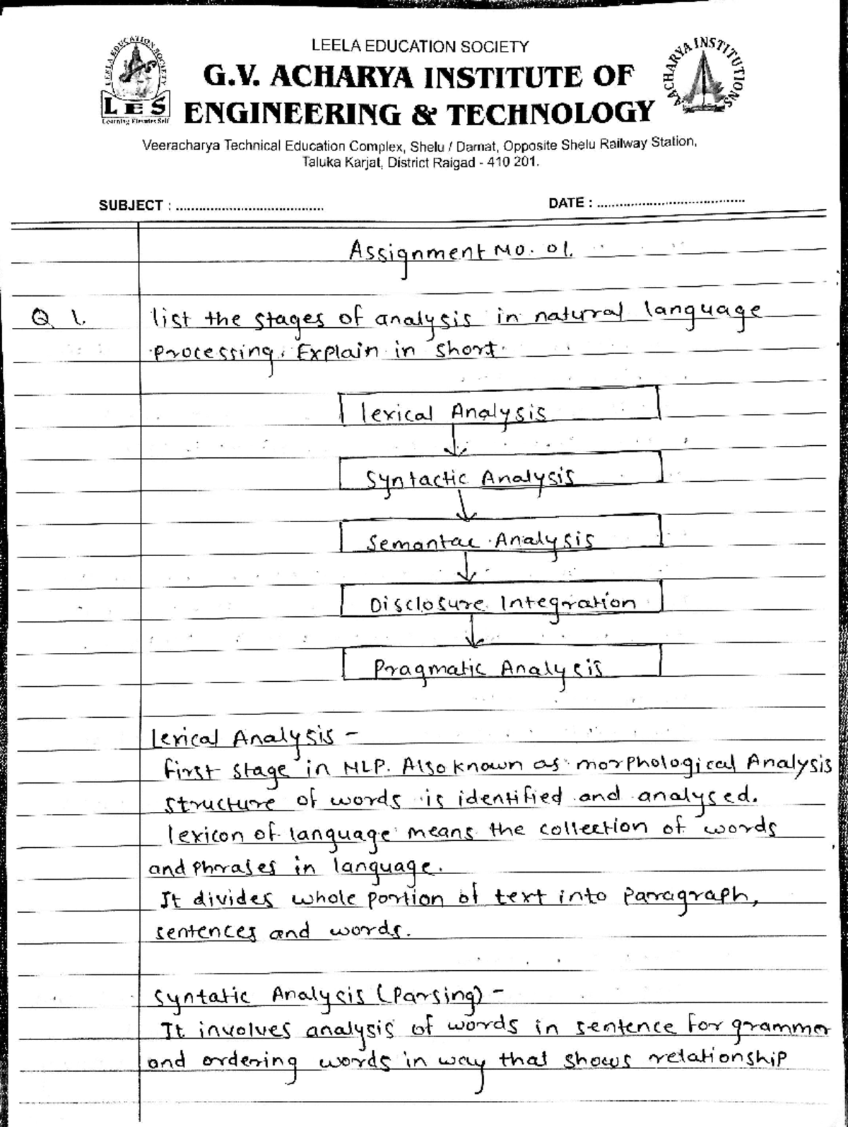 nlp assignment solution