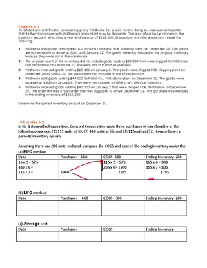 ACC 2000- Roz- Ch. 6 Lecture Notes - CHAPTER 6 Inventories 6-1 ...